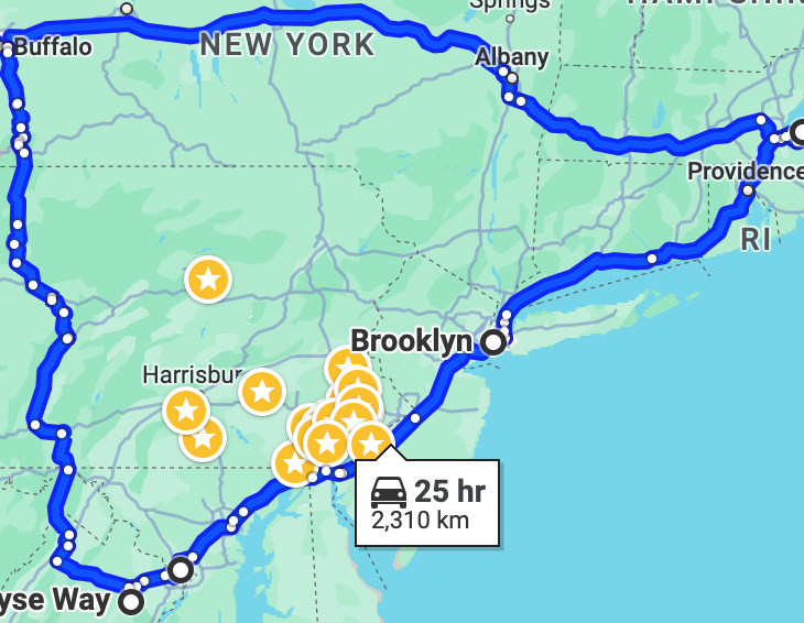 route for delivery run in June 2024