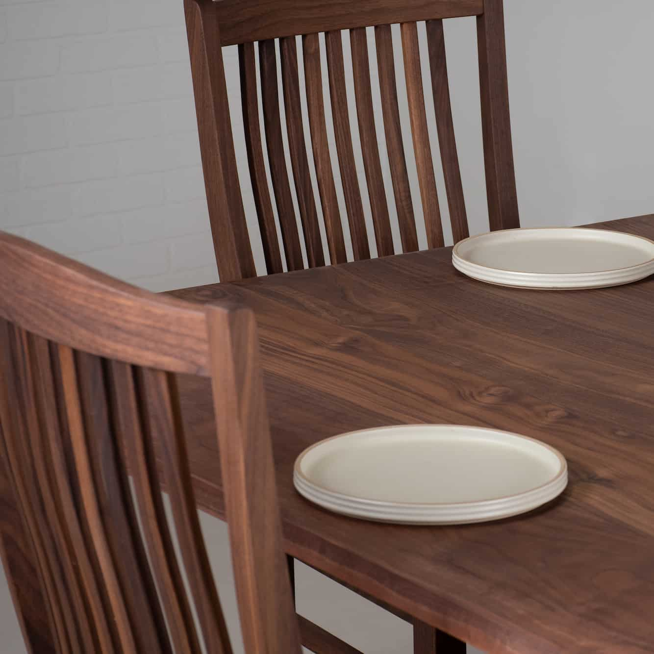 high back walnut dining chairs