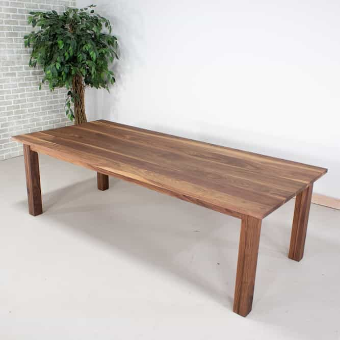 walnut parsons table with end leaves