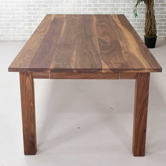 walnut parsons table with end leaves