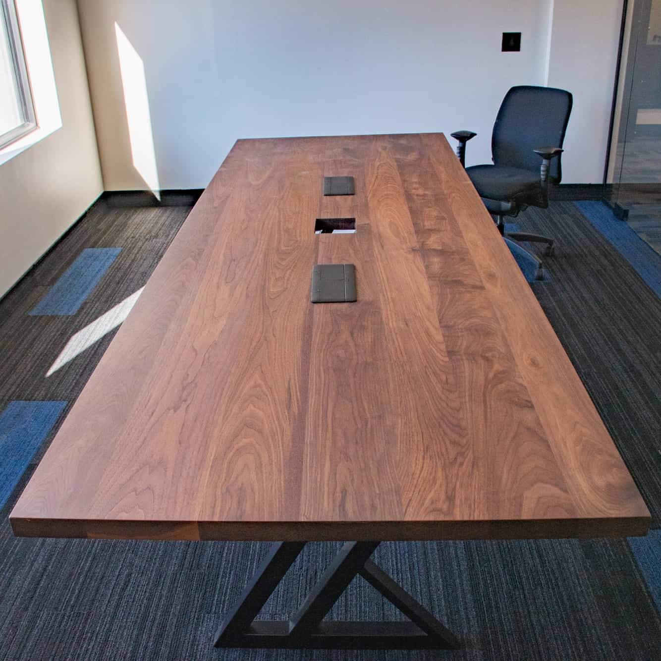 black walnut conference table