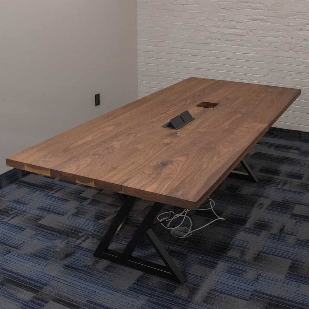 black walnut conference table