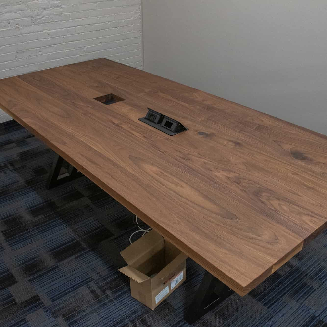 black walnut conference table