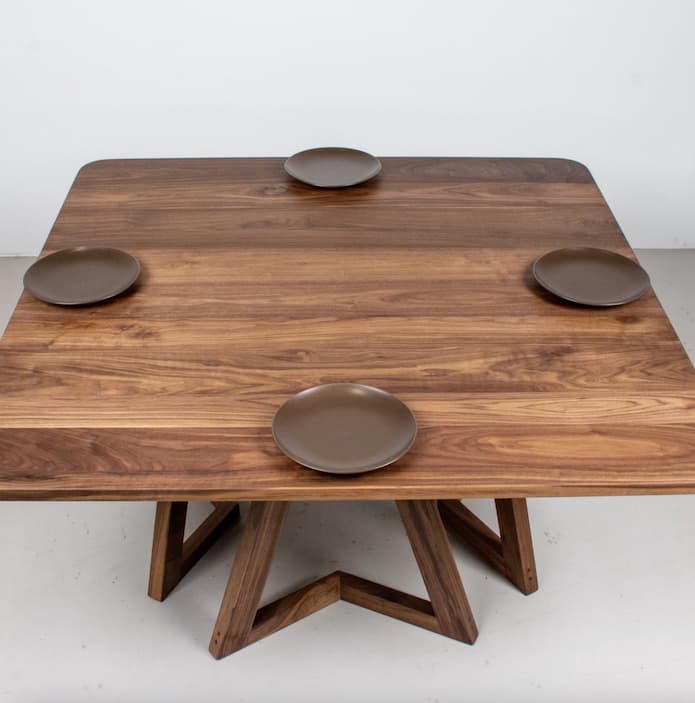 large square wood table