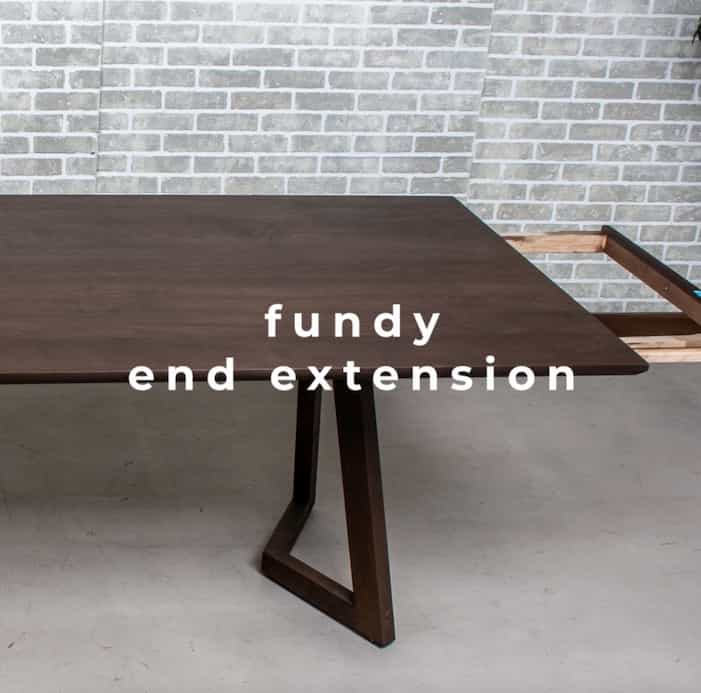 end extension wood dining table