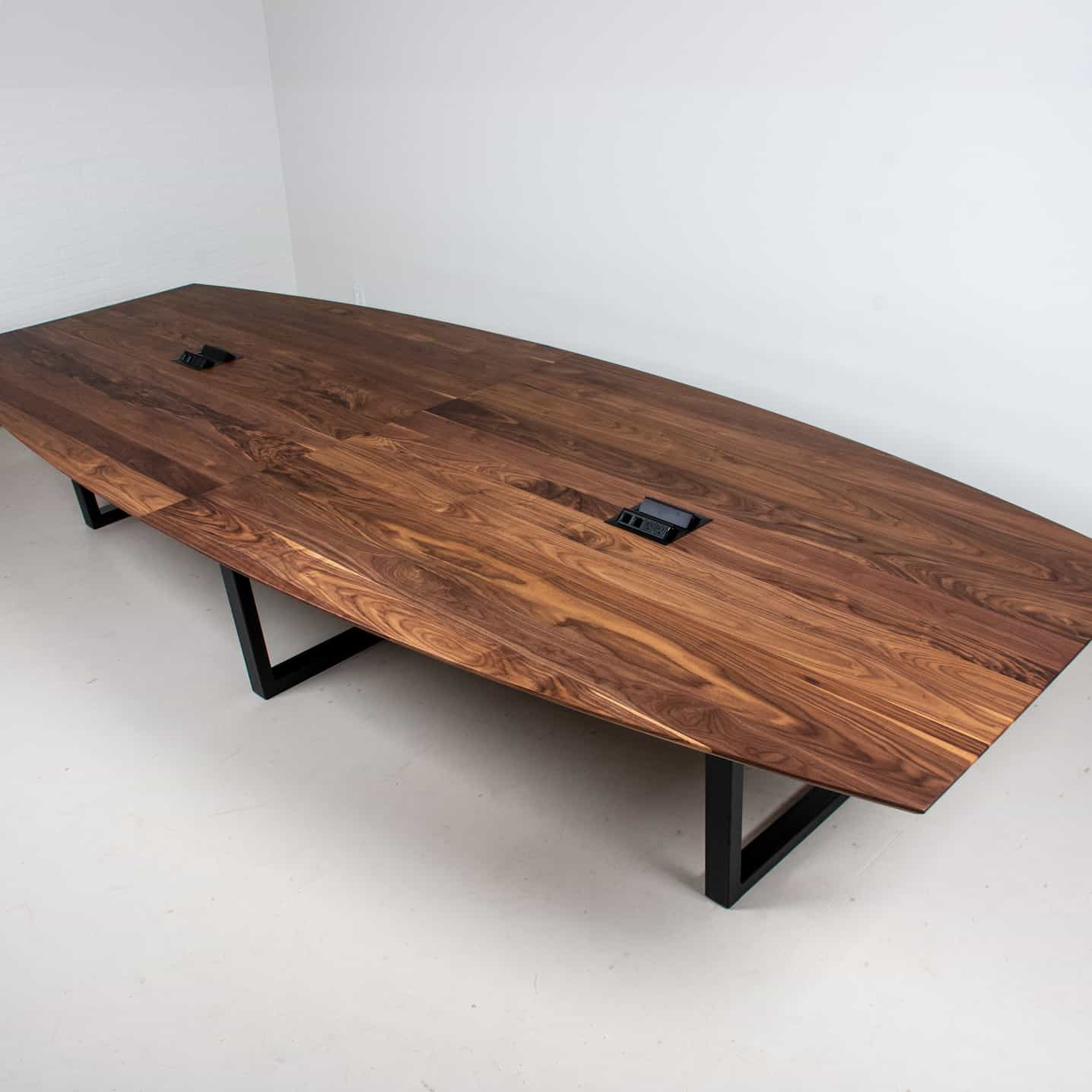 large walnut squoval conference table