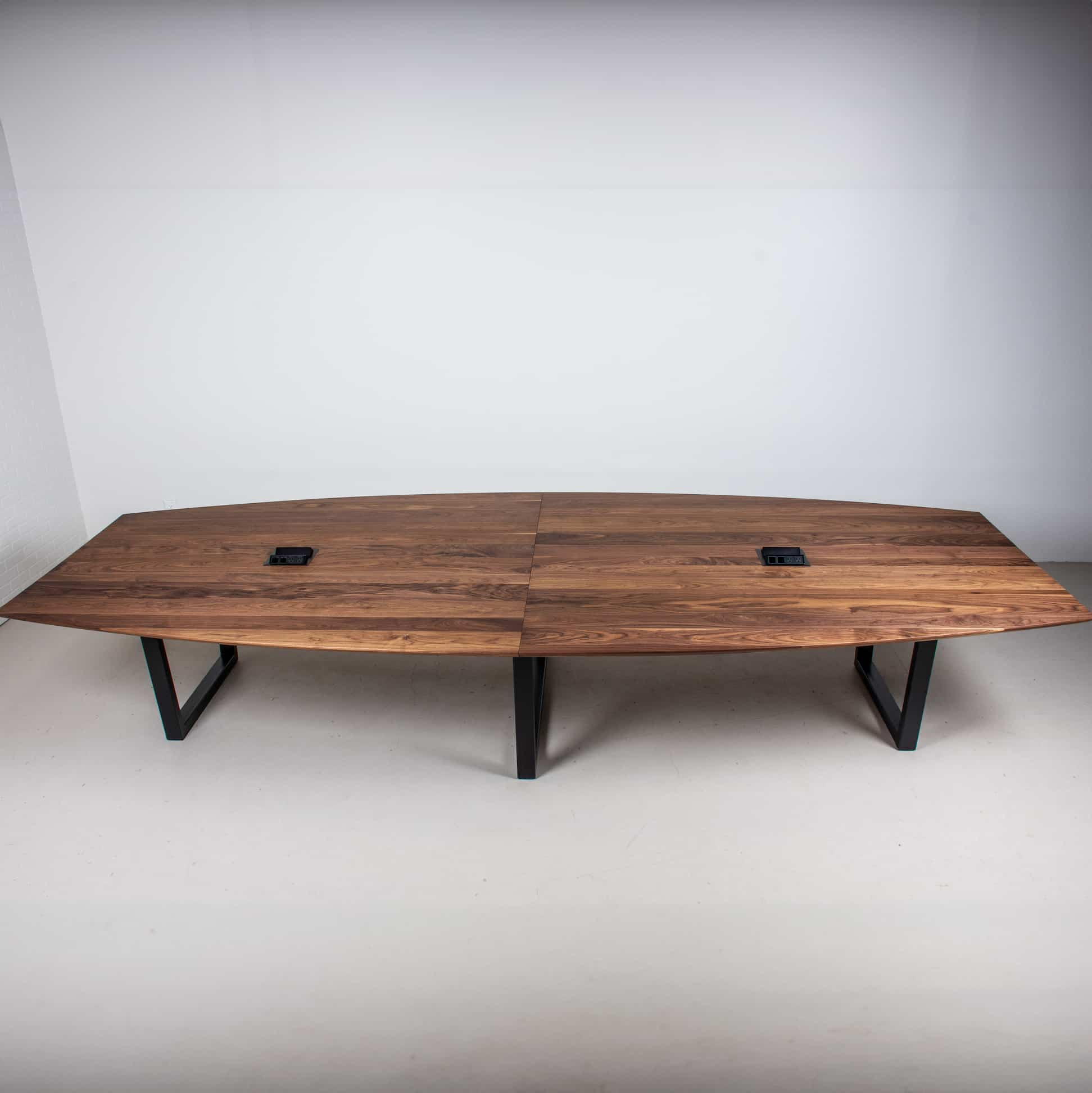 large walnut squoval conference table