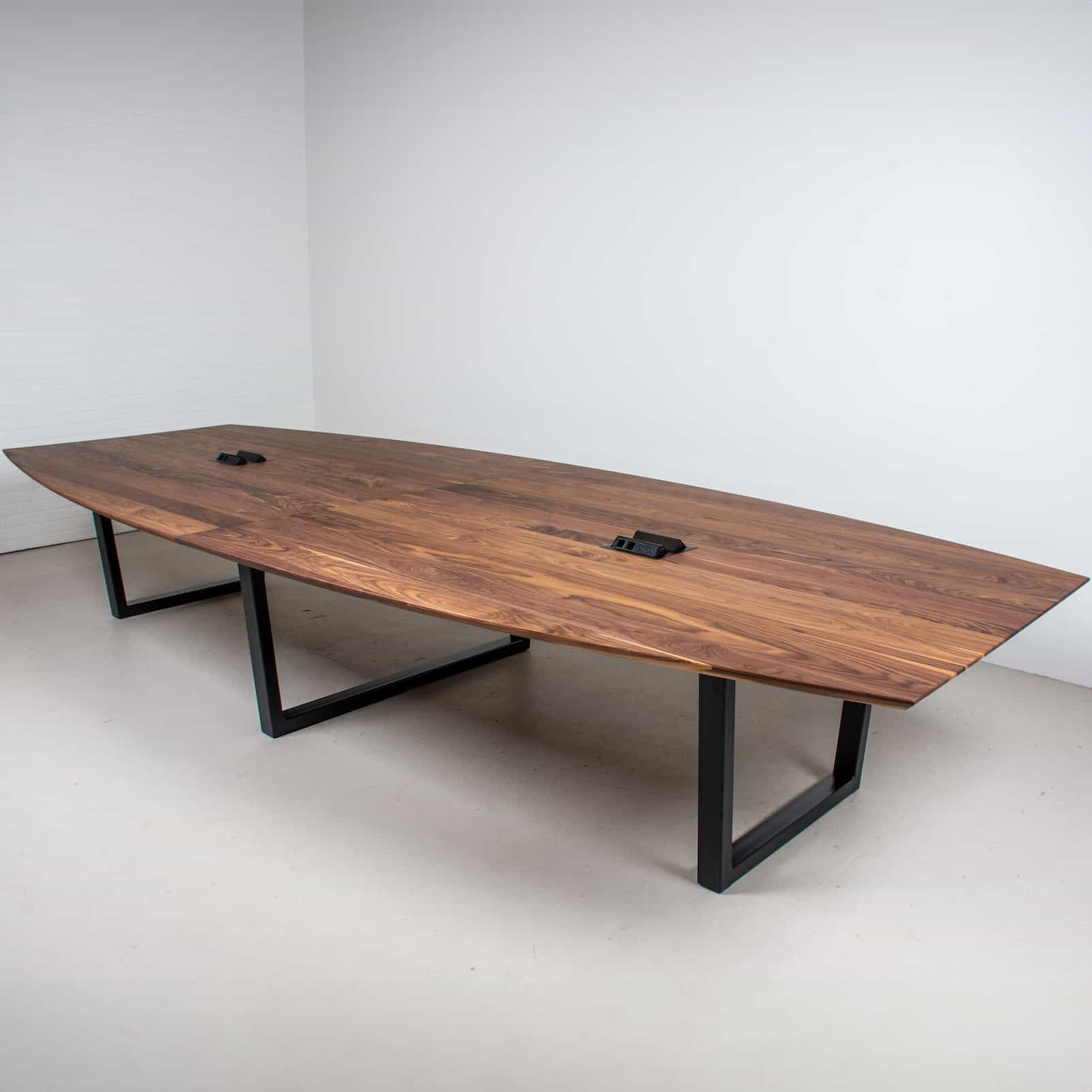 large walnut squoval conference table