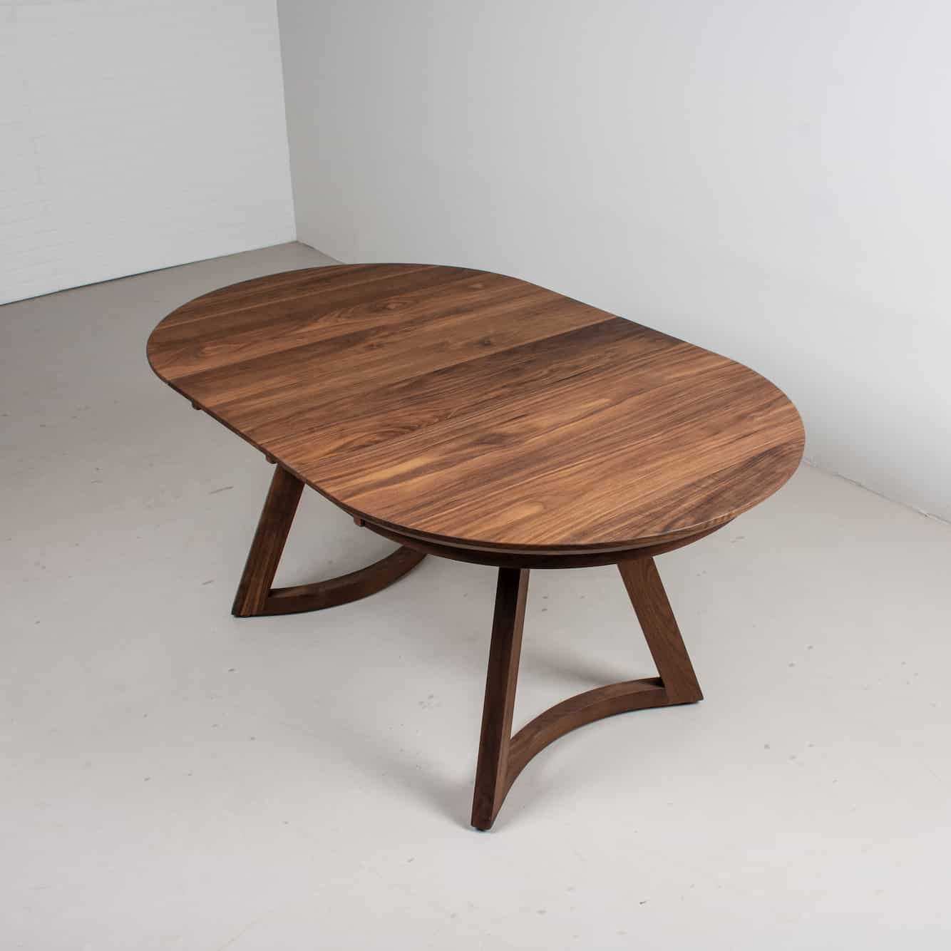 walnut oval extendable table