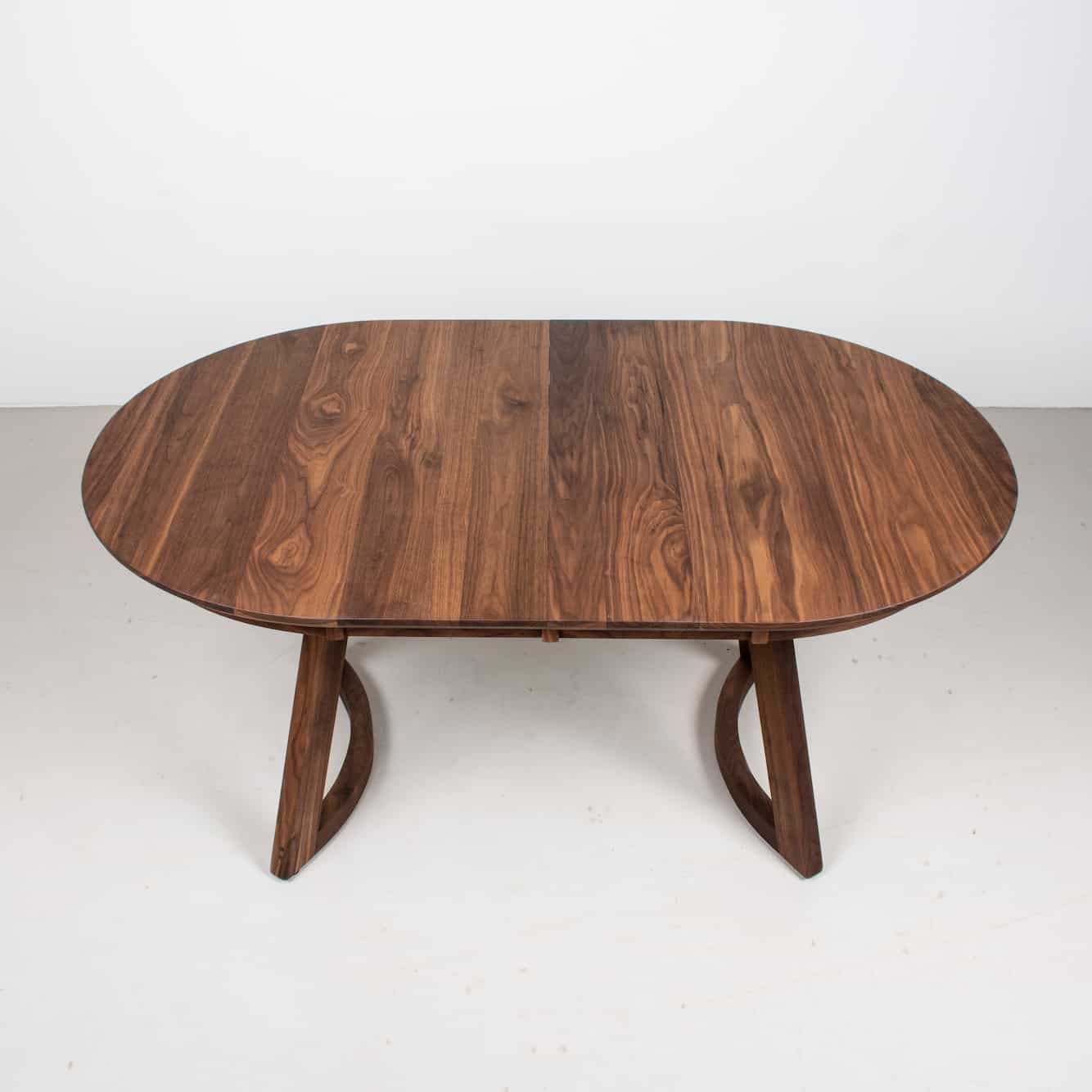 walnut oval extendable table