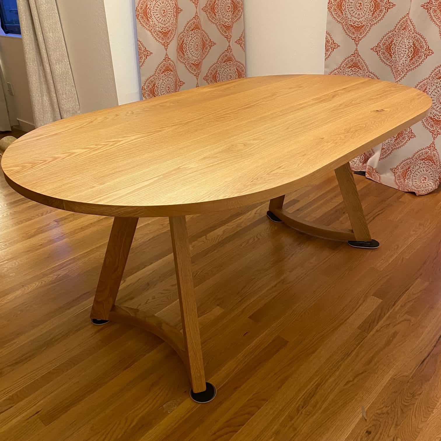 oval walnut table