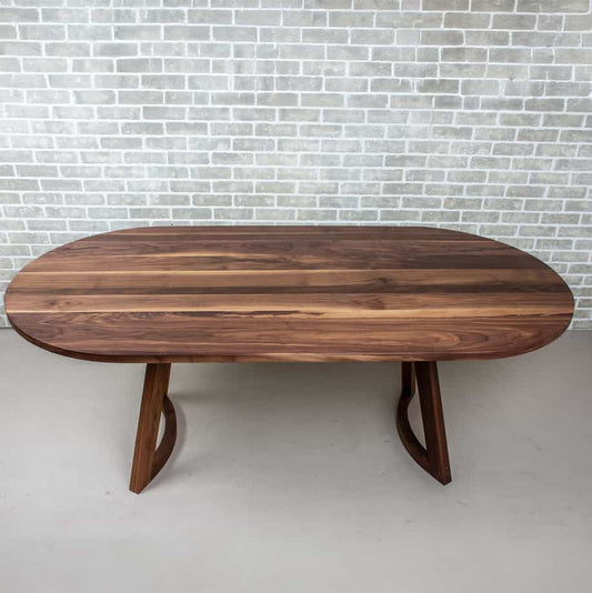 oval walnut table