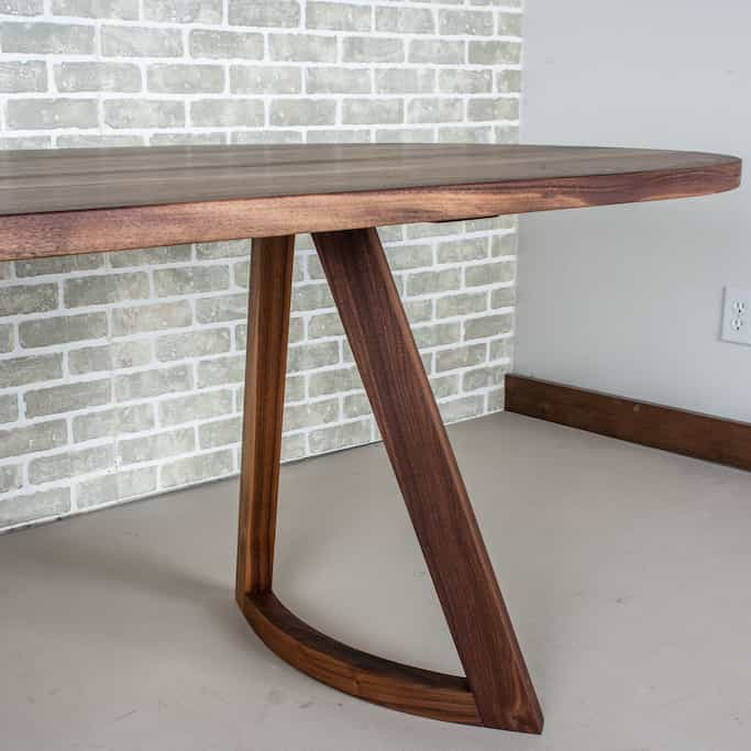 oval walnut table