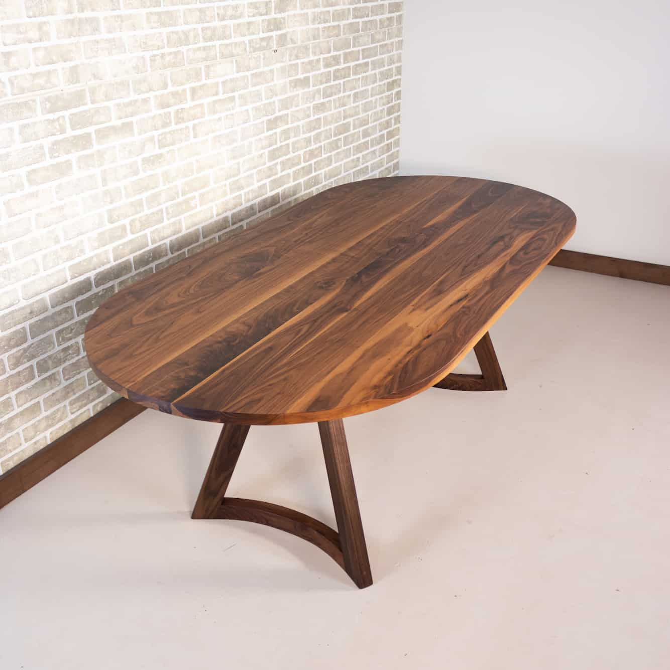 oval walnut table