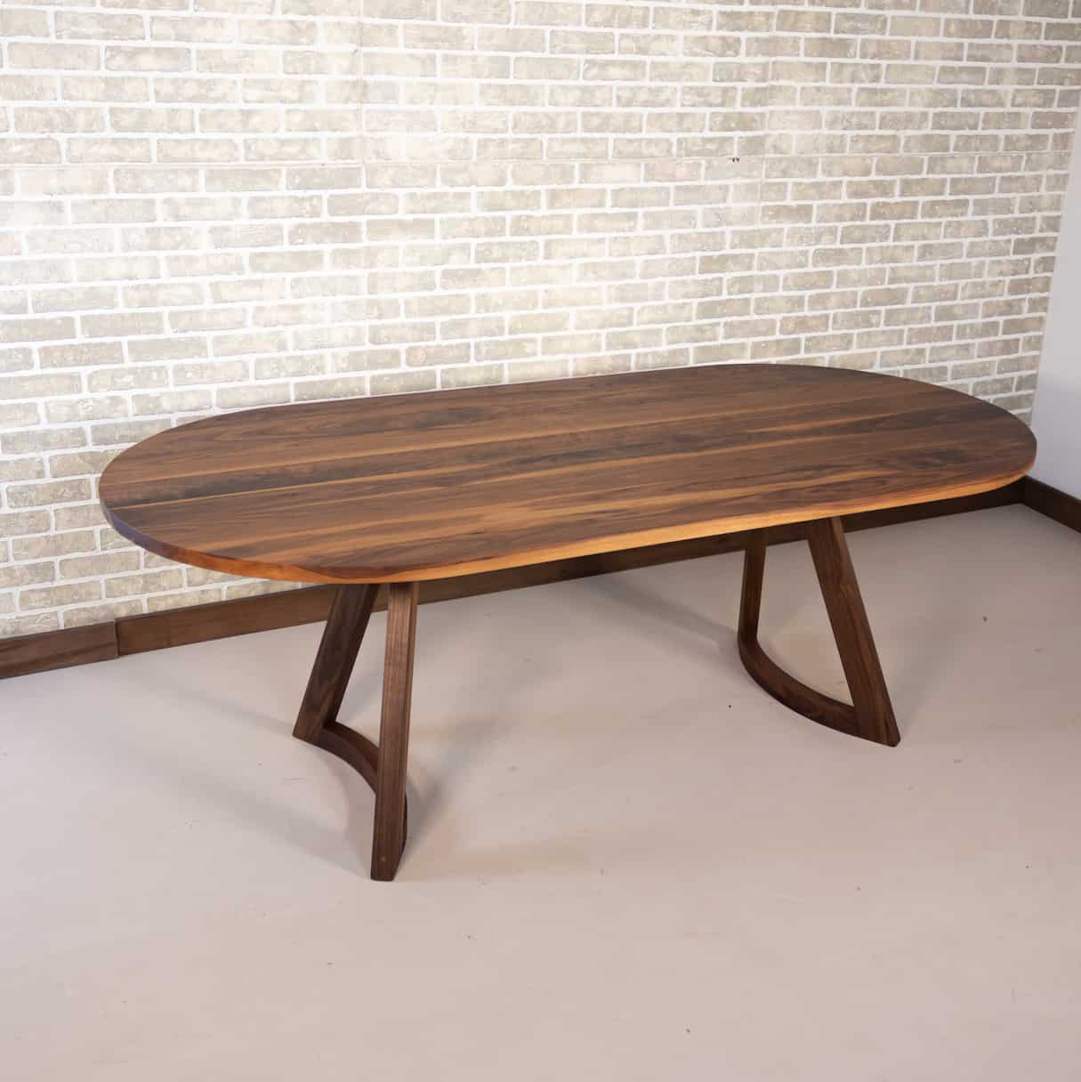 oval walnut table