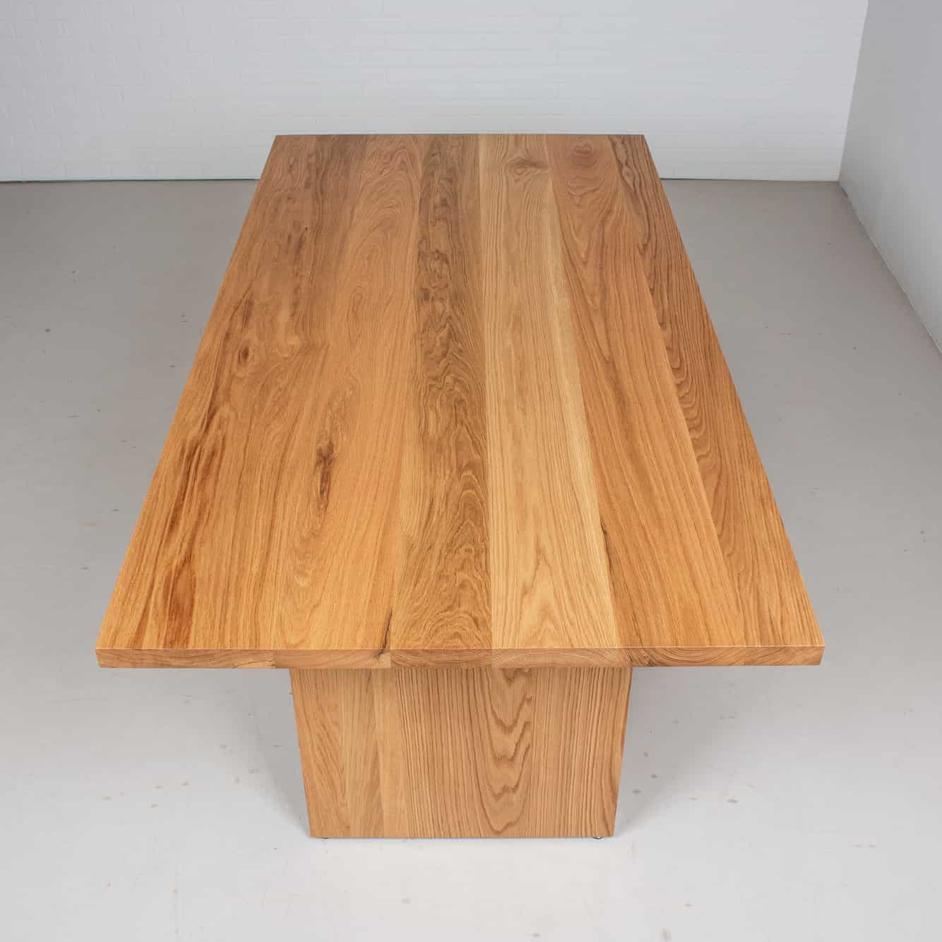 wood trestle table