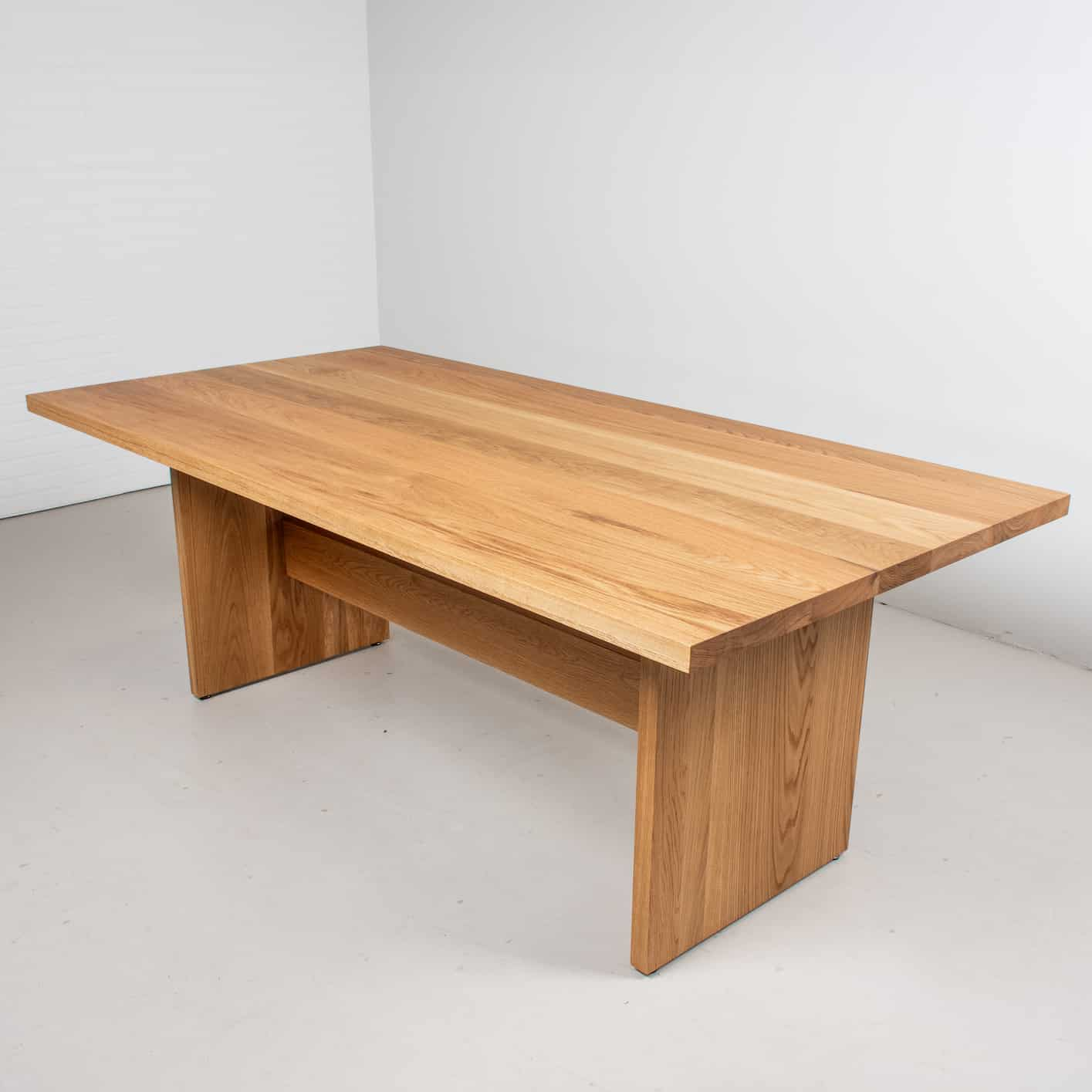 wood trestle table