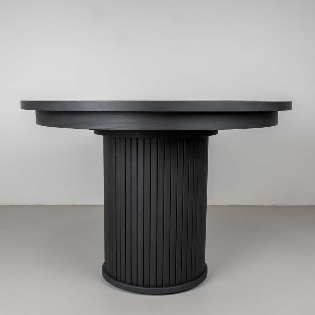 black ash round extendable pedestal table