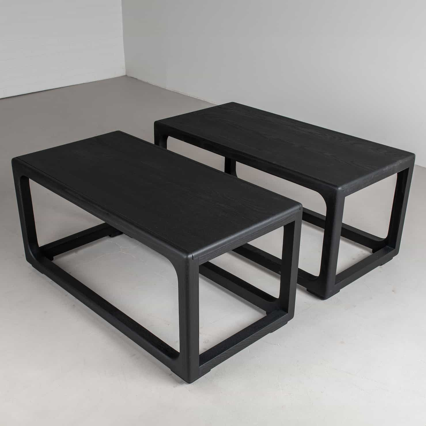 modern black oak coffee tables