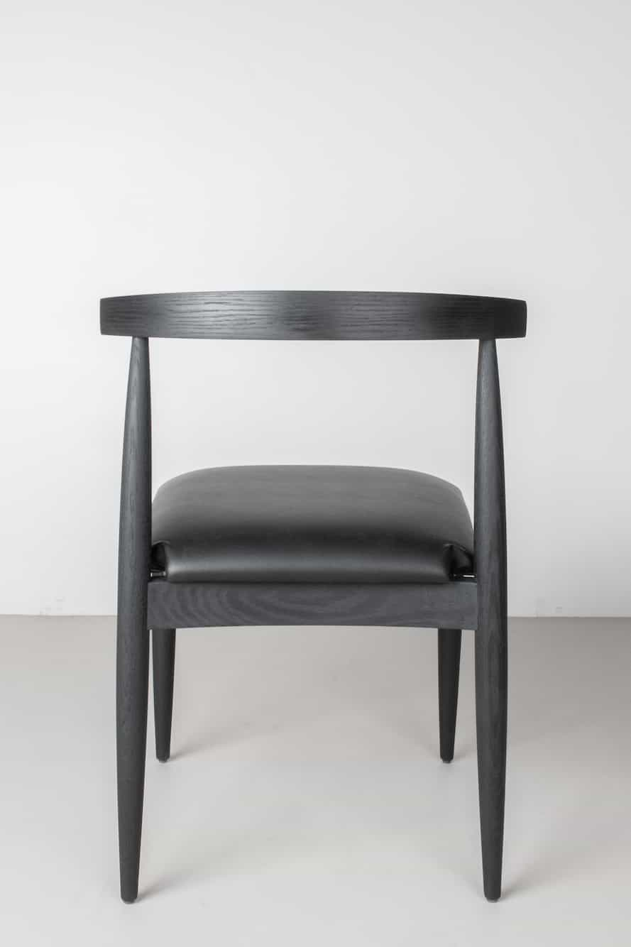 black oak dining chair