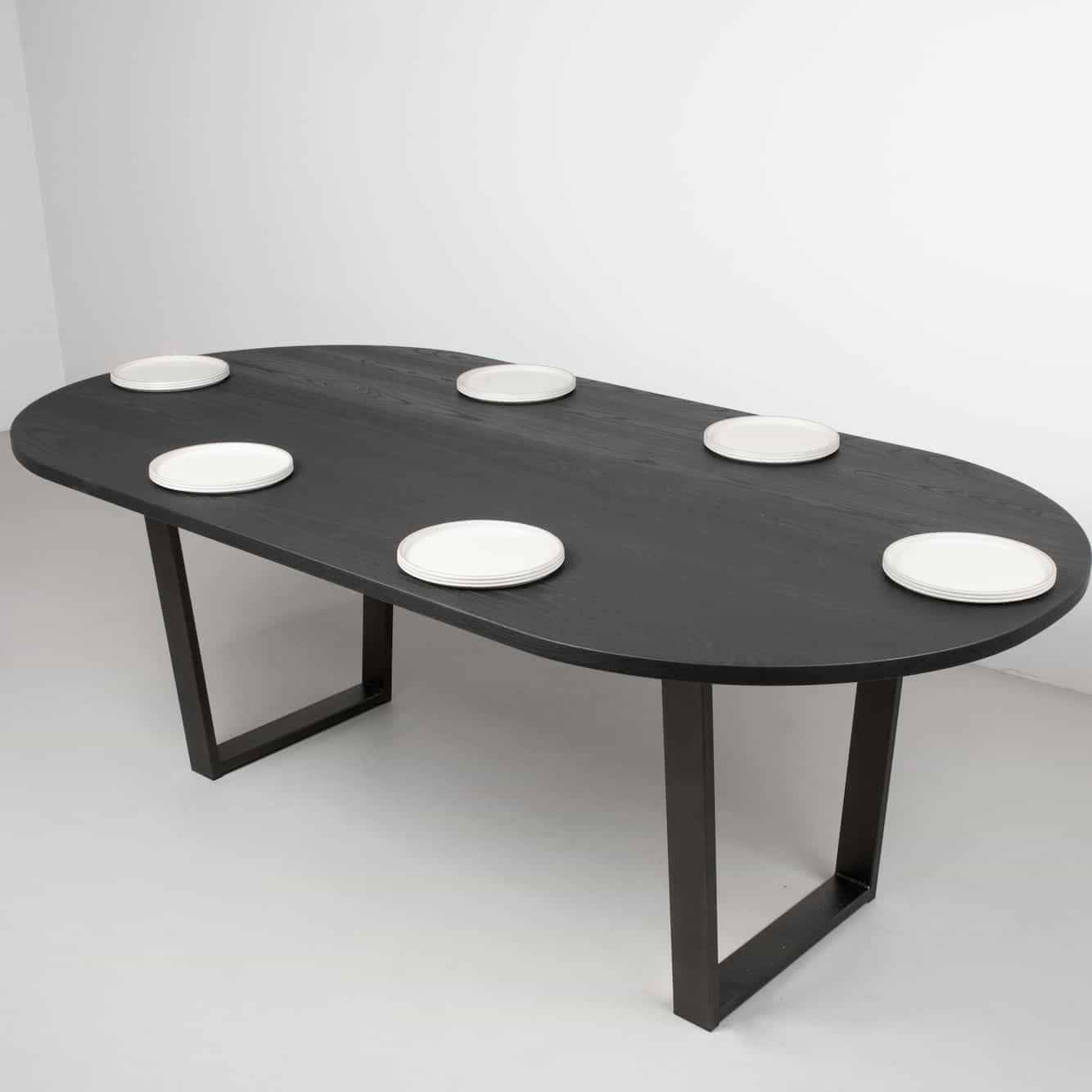 black oval table