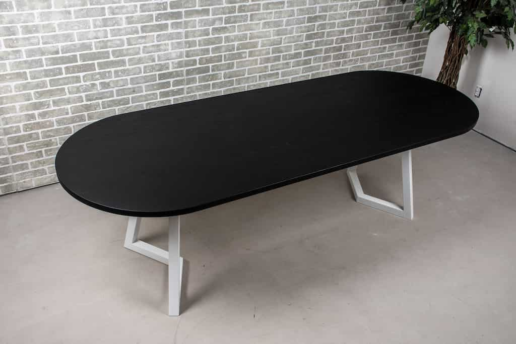 black table on white legs