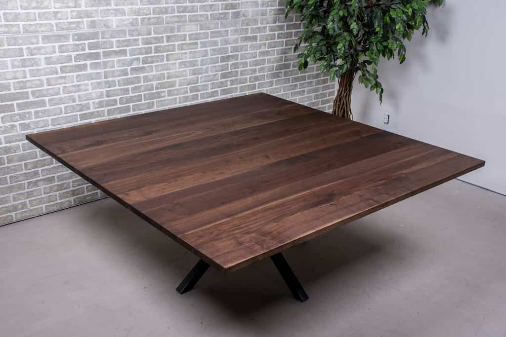 blackened walnut square table