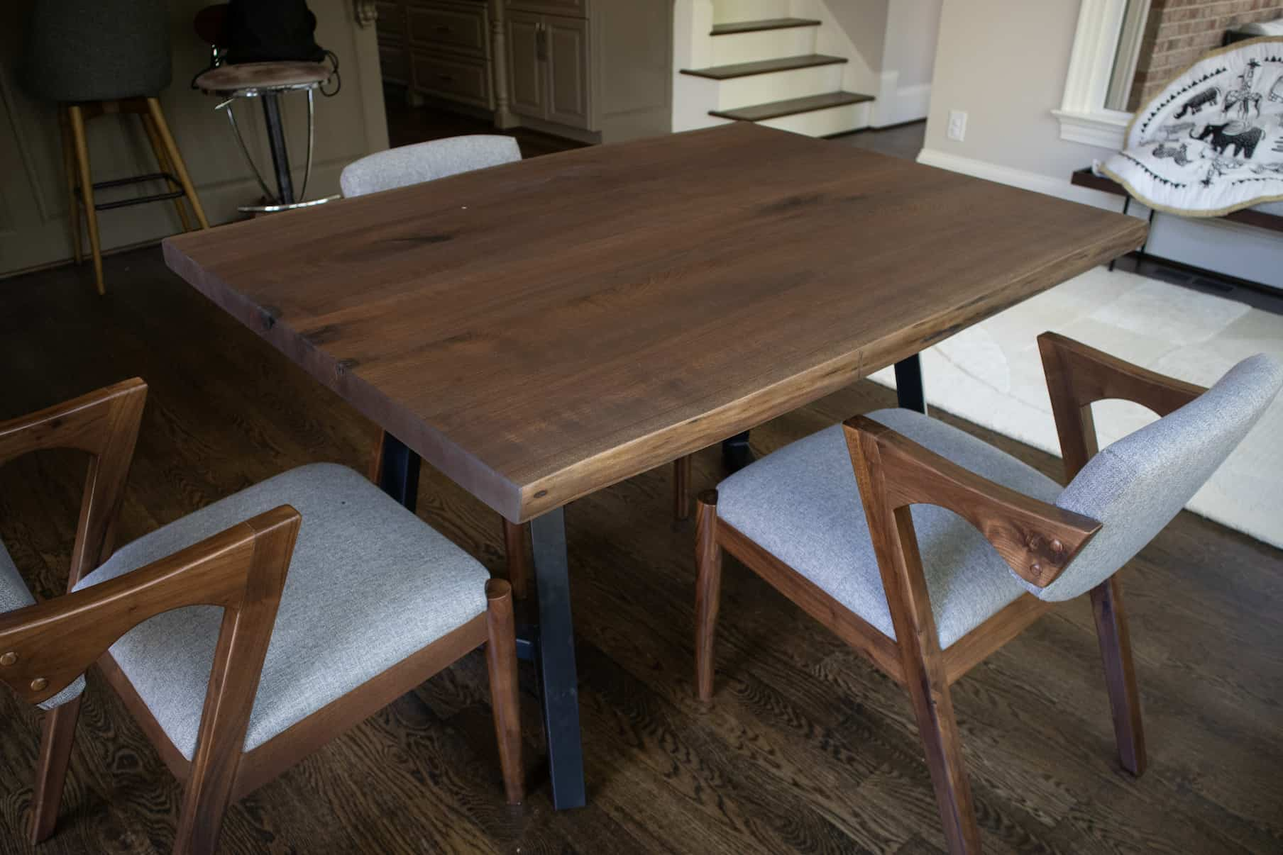 blackened walnut table