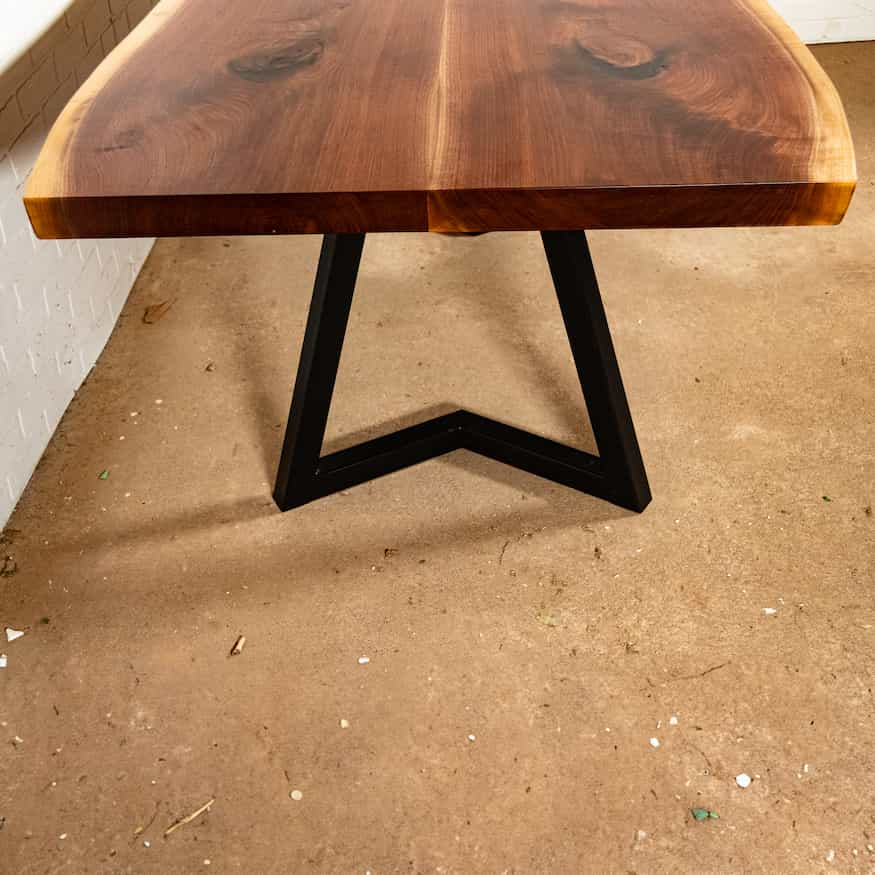 bookmatch live edge walnut table 