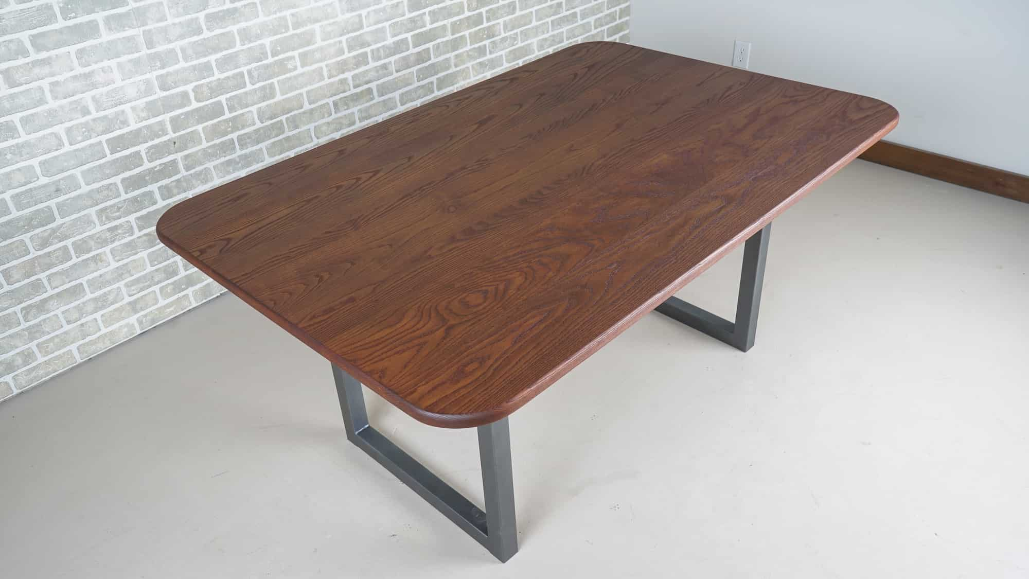 brick ash table on gunmetal quarry