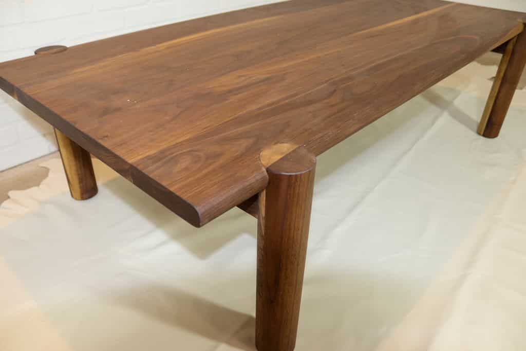 coffee table with a bullnose edge