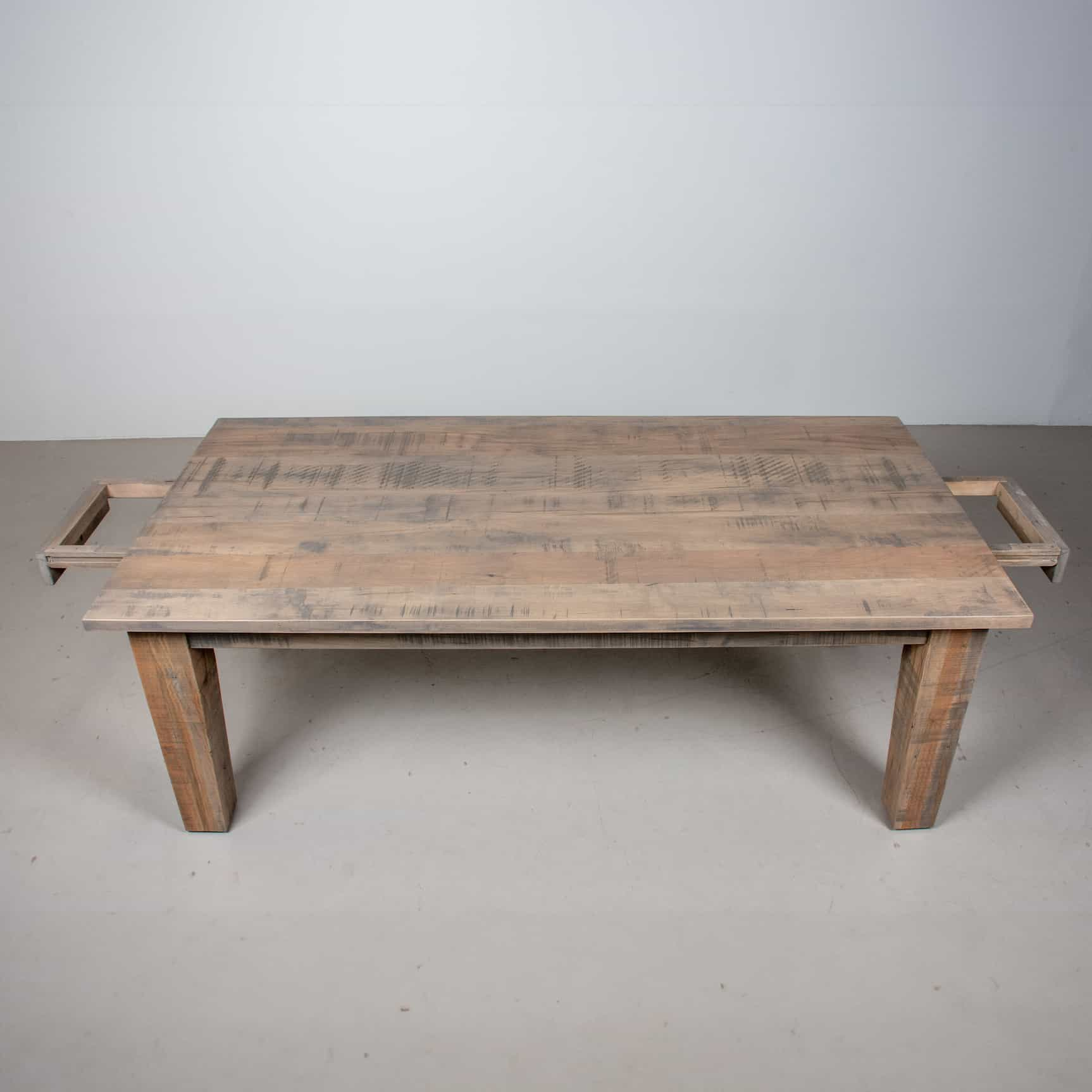 Rustic Maple Extendable Parsons Table 42x84