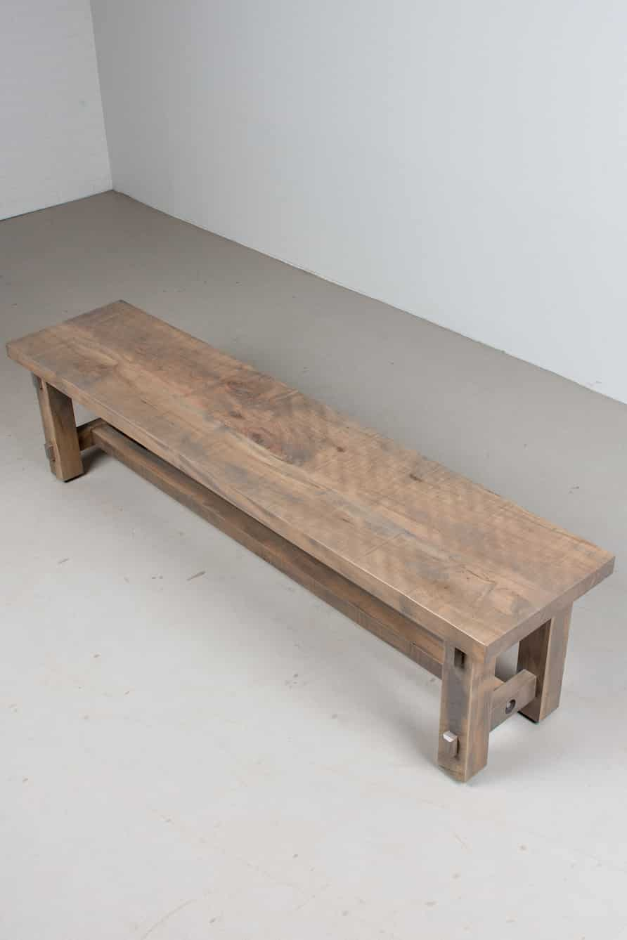 rustic maple dining bench