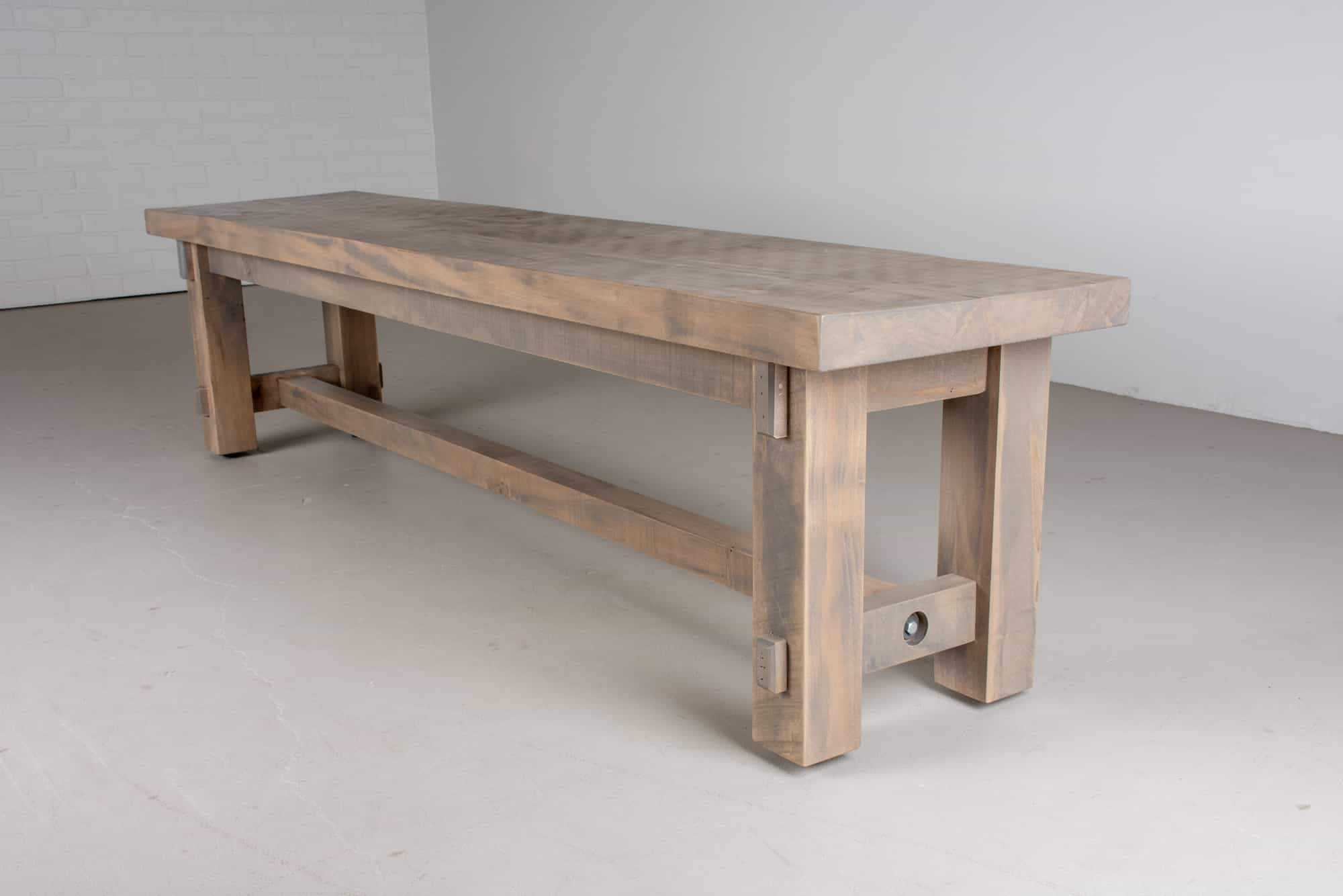 rustic maple farmhouse dining bench