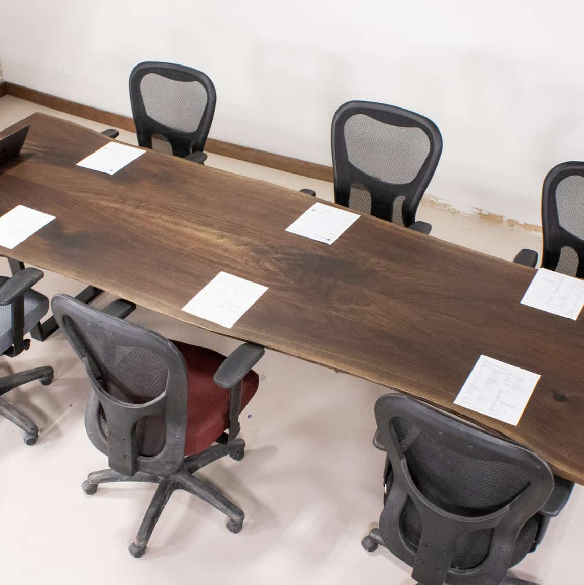 blackened walnut conference table