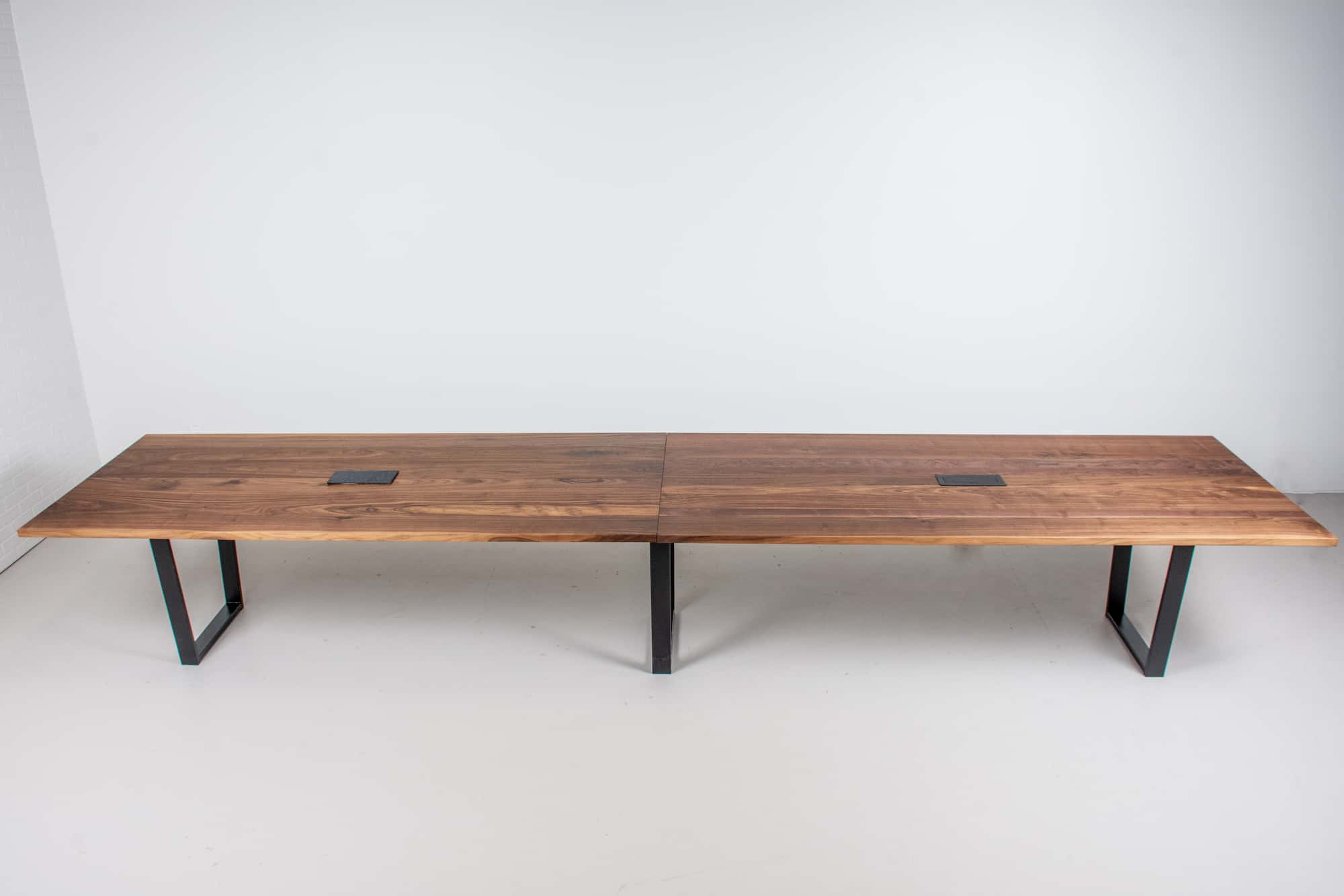 long walnut conference table