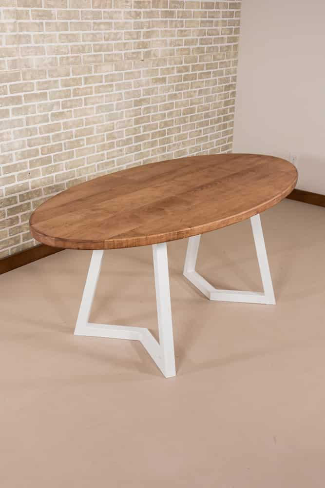 maple elliptical oval table