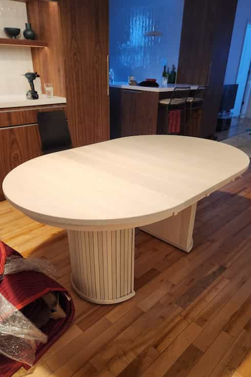 maple extendable round table