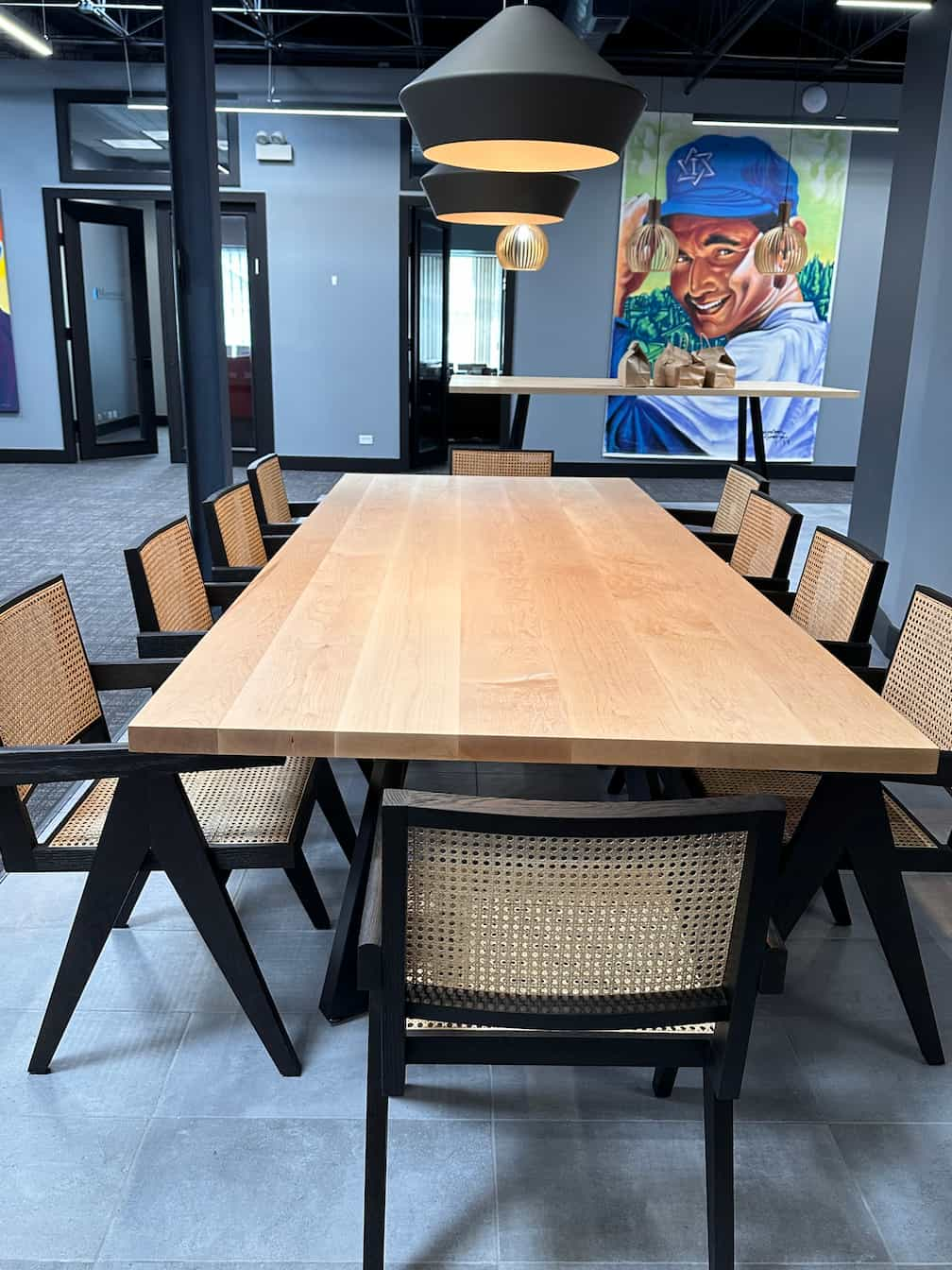 maple office meeting table