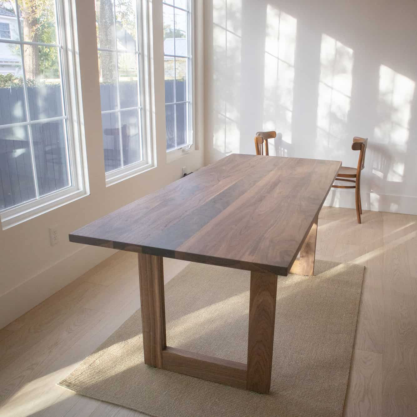 midcentury modern walnut table