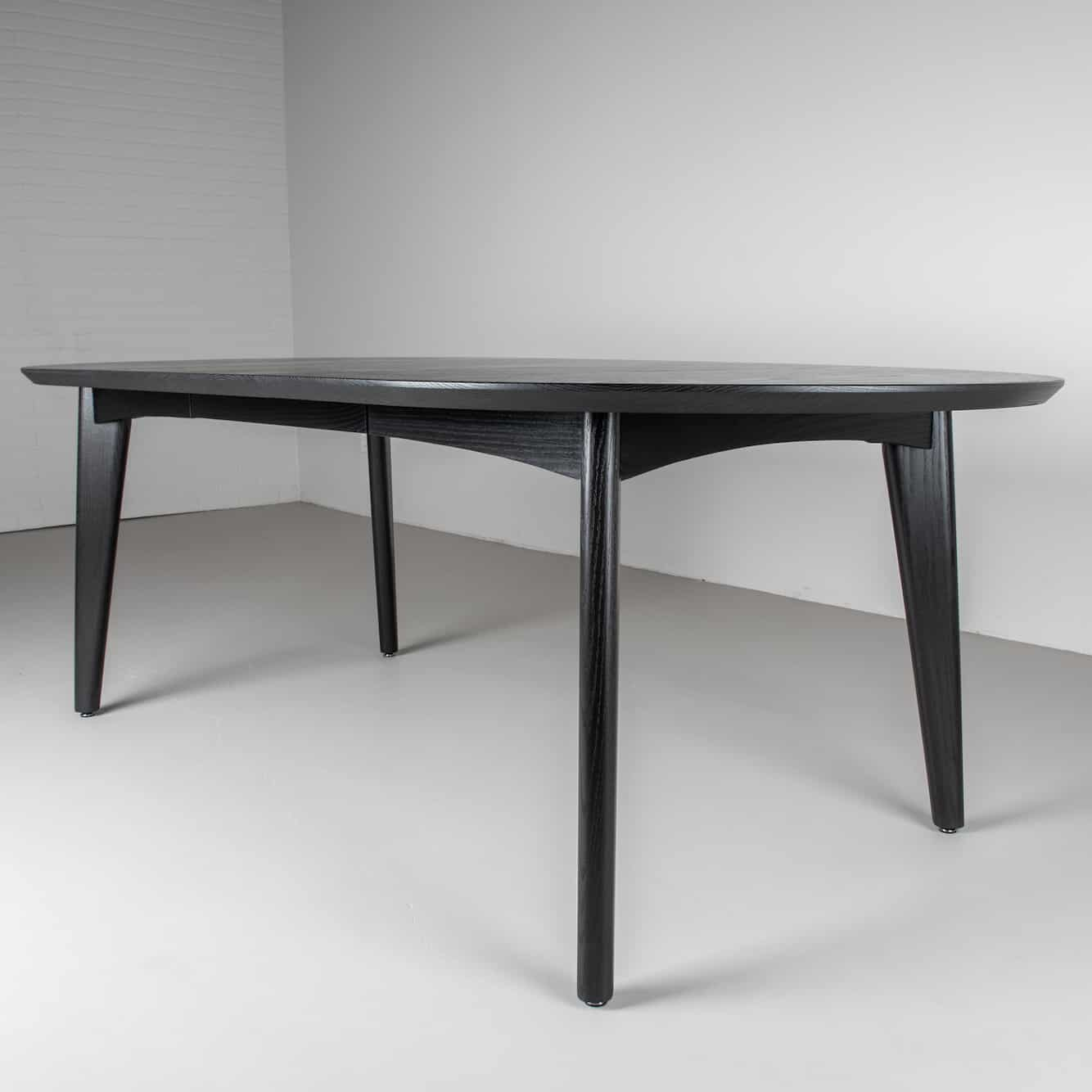 modern black oak table