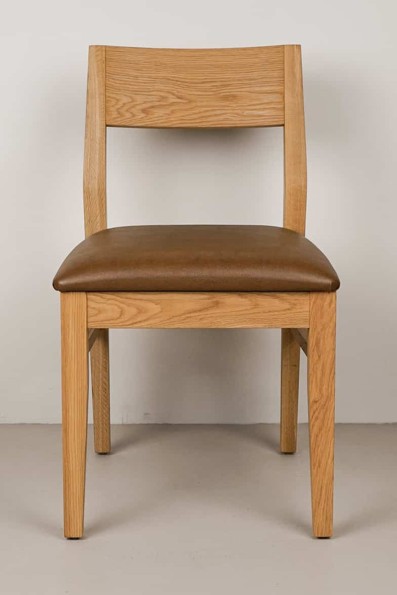 oak dining chair with toffee seat