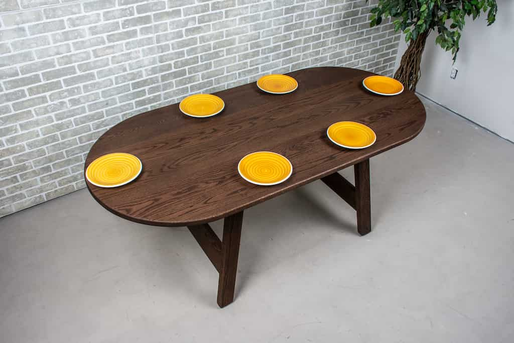 oak oval dining table