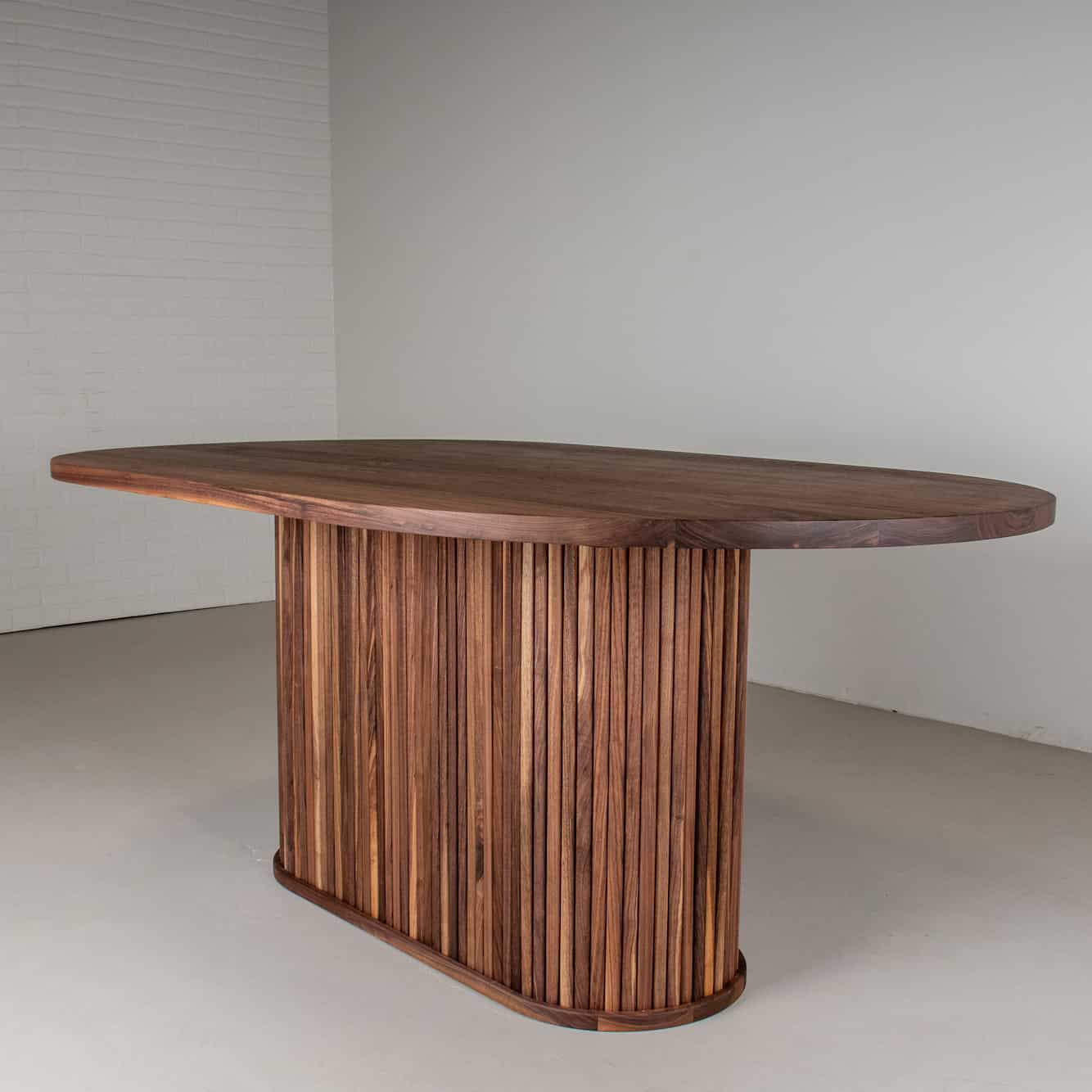 oval walnut table