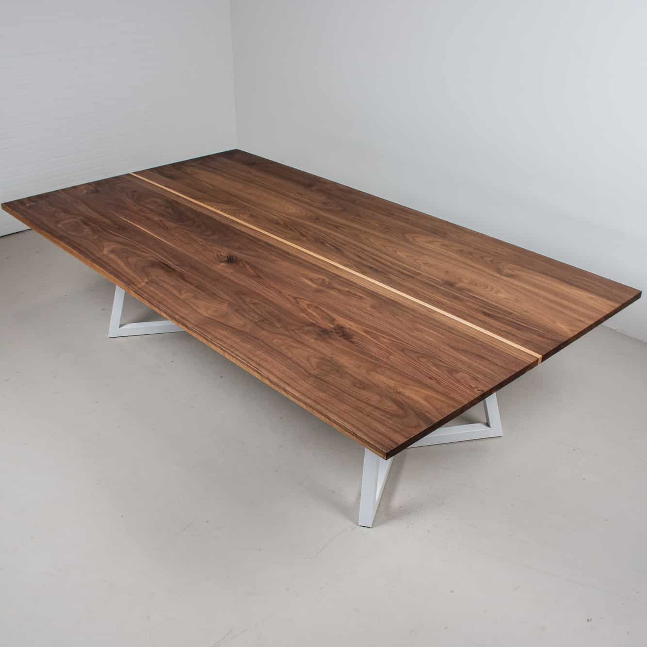 ping pong table on white steel legs