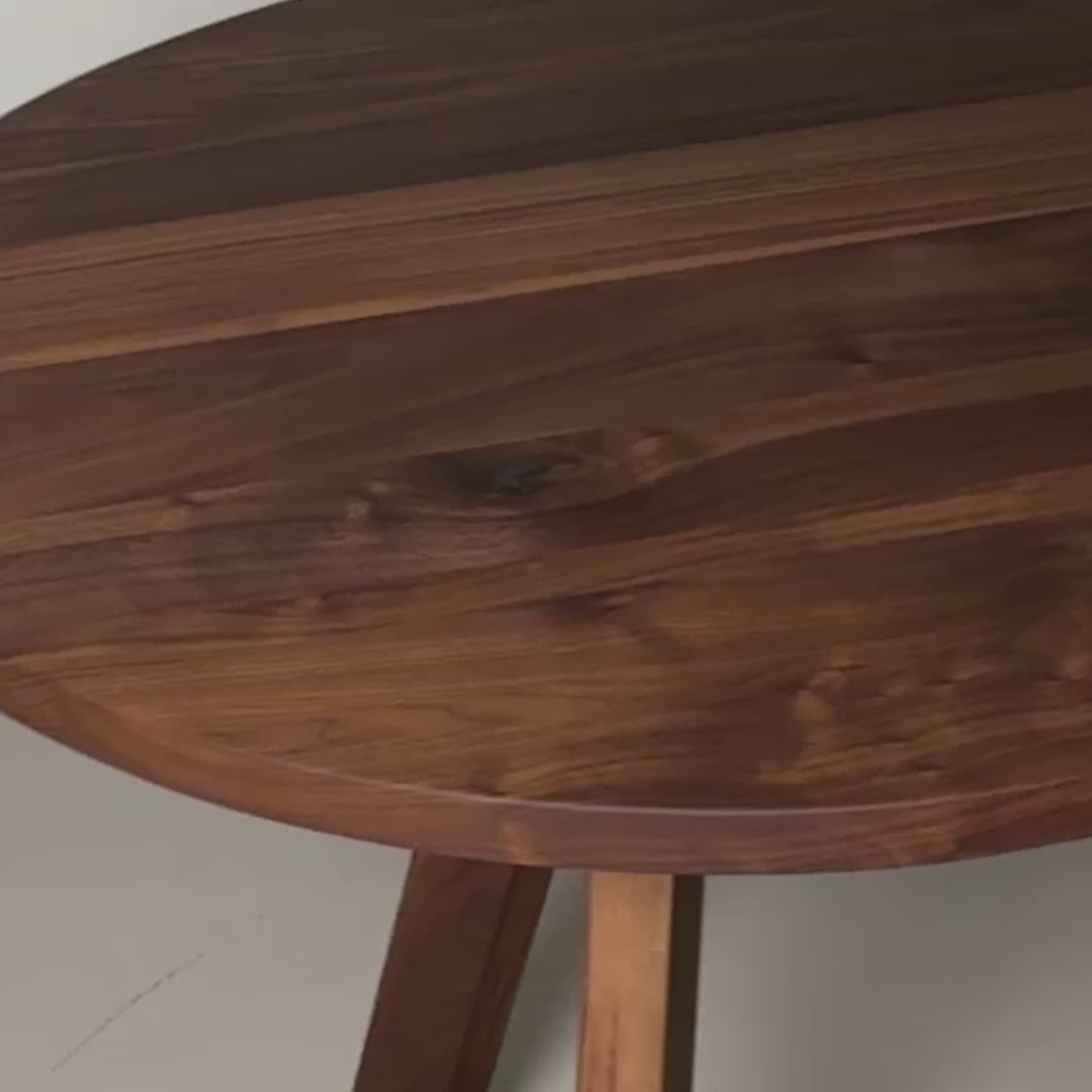 video of an oval dining table