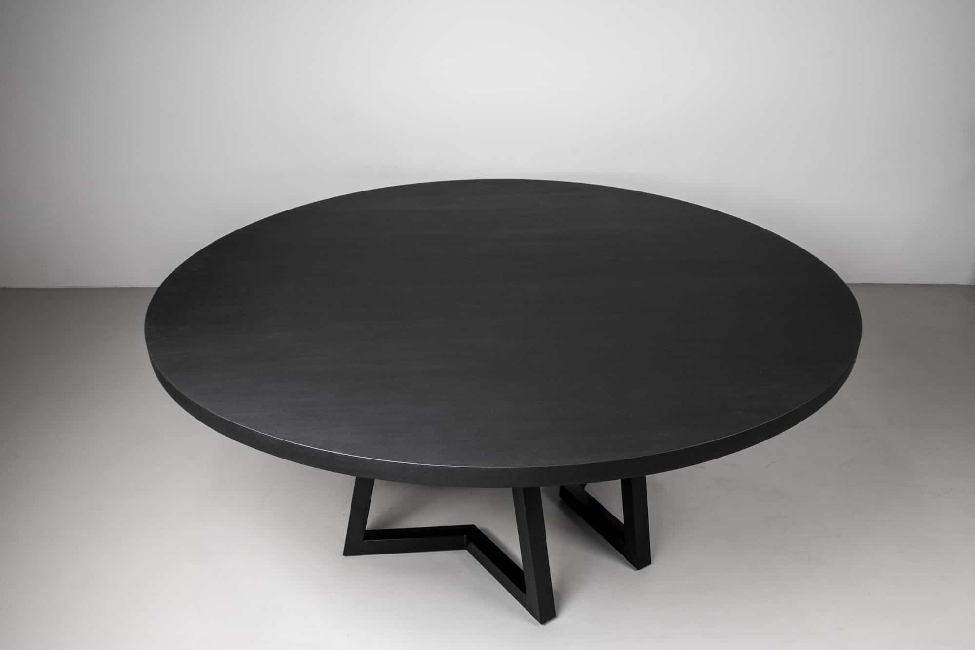 round black maple table