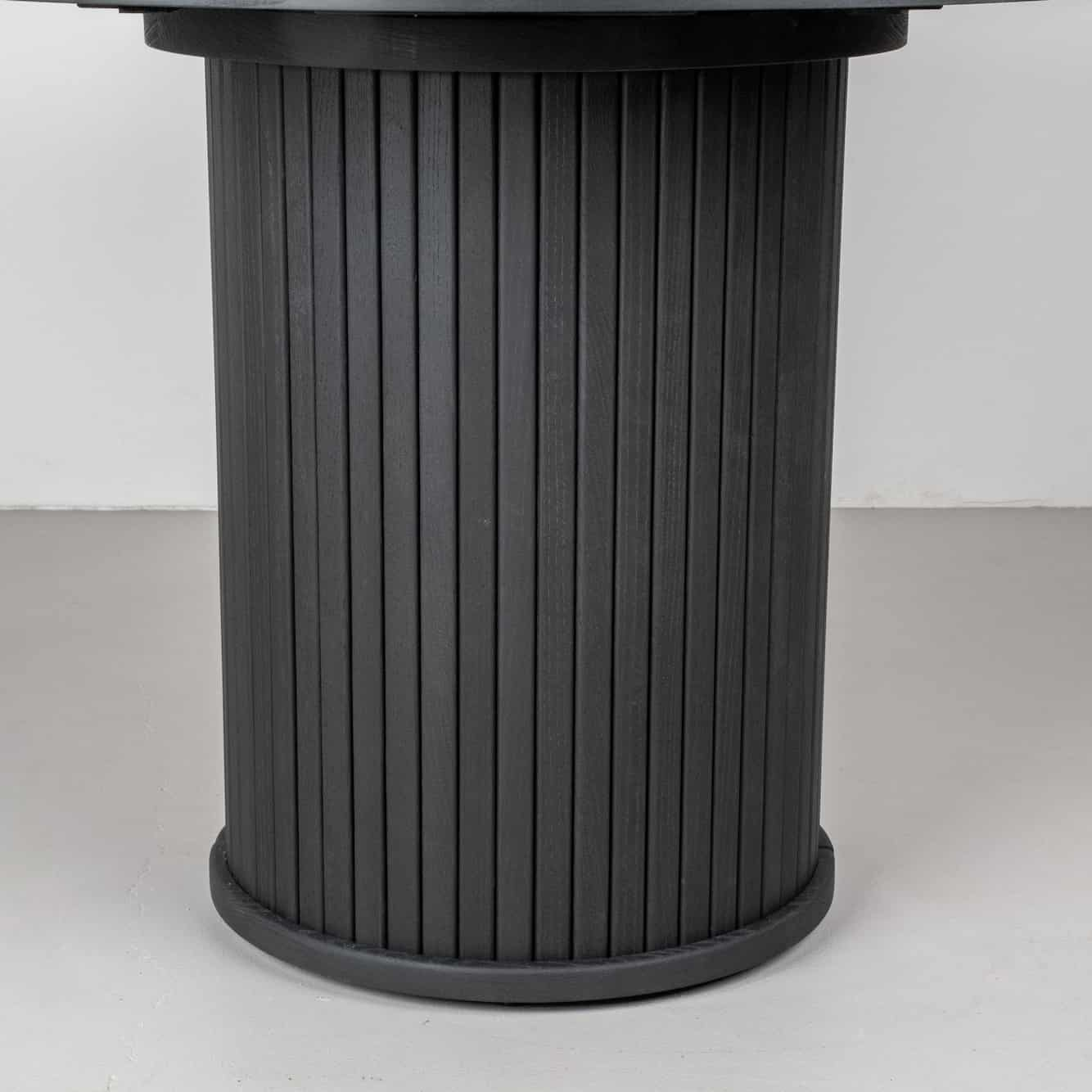 black fluted pedestal base