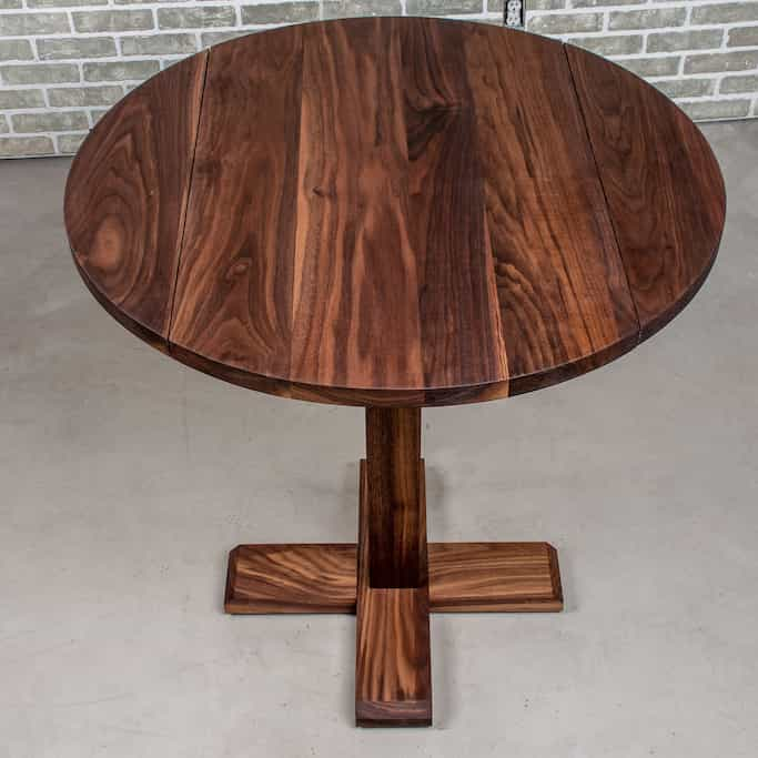 round walnut table