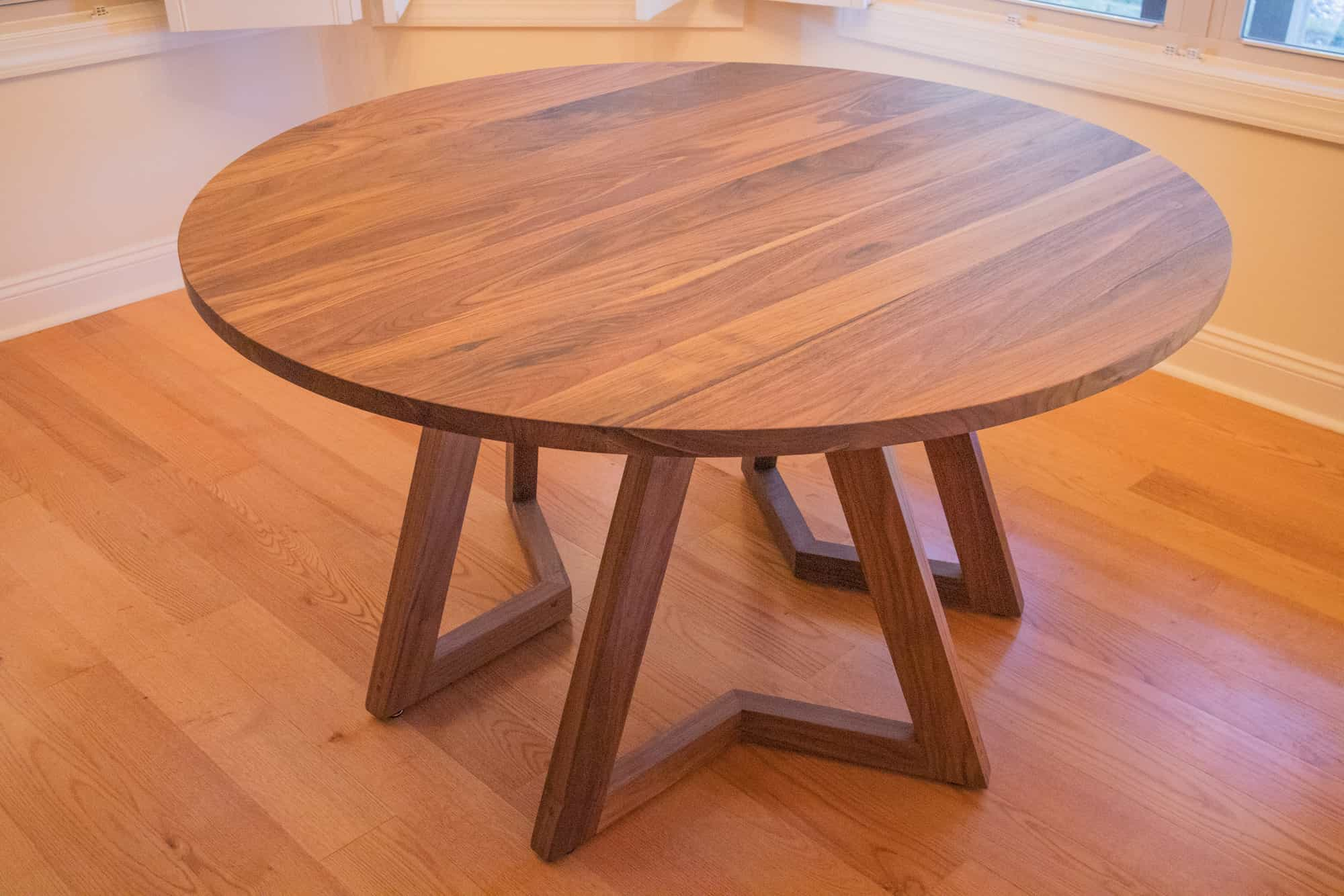 round walnut table